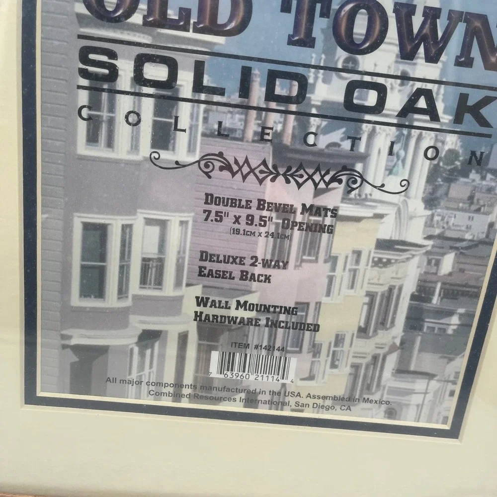 Old Town Solid Oak Collection 11x14 Picture Frame with Double Bevel Mats